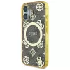Guess GUHMP16SH4PYEEW hardcase voor Apple iPhone 16 6,1 inch bruin Peony On 4G Background MagSafe