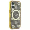 Guess GUHMP16SH4PYEEW hardcase voor Apple iPhone 16 6,1 inch bruin Peony On 4G Background MagSafe