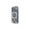 Guess GUHMP16LH4PYEEB iPhone 16 Pro 6.3 blauw Hardcase IML Peony op 4G-achtergrond MagSafe