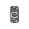 Guess GUHMP16LH4PYEEB iPhone 16 Pro 6.3 blauw Hardcase IML Peony op 4G-achtergrond MagSafe