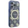 Guess GUHMP16XH4PYEEB iPhone 16 Pro Max 6,9 inch blauwe hardcase IML Peony On 4G Background MagSafe