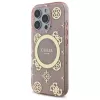 Guess GUHMP16LH4PYEEP iPhone 16 Pro 6,3 inch roze hardcase IML Peony On 4G Background MagSafe