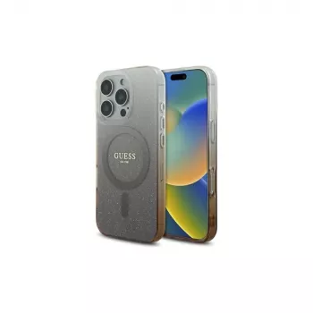 Guess IML Glitter Gradient MagSafe Case voor Apple iPhone 16 Pro (bruin)