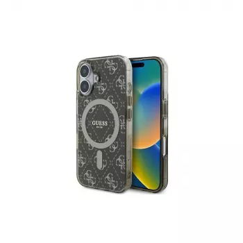 Guess GUHMP16SH4DTEW iPhone 16 6.1 Hardcase IML 4G-achtergrond MagSafe bruin