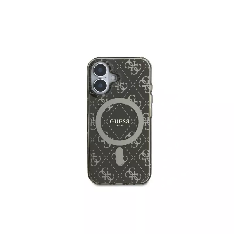 Guess GUHMP16SH4DTEW iPhone 16 6.1 Hardcase IML 4G-achtergrond MagSafe bruin