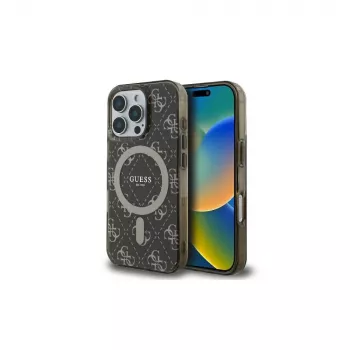 Guess GUHMP16LH4DTEW iPhone 16 Pro 6.3 Hardcase IML 4G-achtergrond MagSafe bruin
