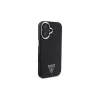 Guess GUHMP16SPGTSPSK iPhone 16 zwart Hardcase Grained Triangle MagSafe
