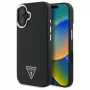 Guess Grained Triangle MagSafe Hardcase voor Apple iPhone 16 Plus - zwart