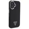 Guess Grained Triangle MagSafe Hardcase voor Apple iPhone 16 Plus - zwart