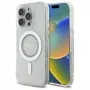 Guess GUHMP16LPFTDTEH hardcase voor Apple iPhone 16 Pro 6,3 inch wit IML strasssteentjes MagSafe