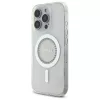 Guess GUHMP16LPFTDTEH hardcase voor Apple iPhone 16 Pro 6,3 inch wit IML strasssteentjes MagSafe