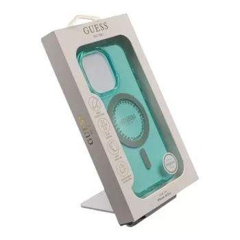 Guess GUHMP16LPFTDTEN iPhone 16 Pro 6,3 inch hardcase IML Rhinestones MagSafe groen