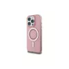 Guess GUHMP16LPFTDTEP Hardcase IML Rhinestones MagSafe voor iPhone 16 Pro 6.3 roze