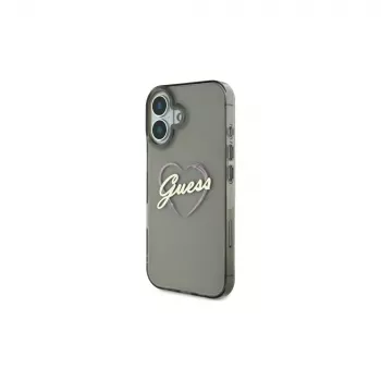 Guess GUHCP16SHCHGSPK hardcase voor iPhone 16 6,1 inch IML Heart zwart