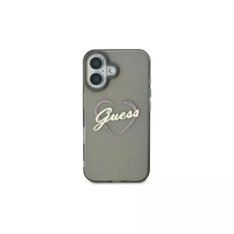 Guess GUHCP16SHCHGSPK hardcase voor iPhone 16 6,1 inch IML Heart zwart