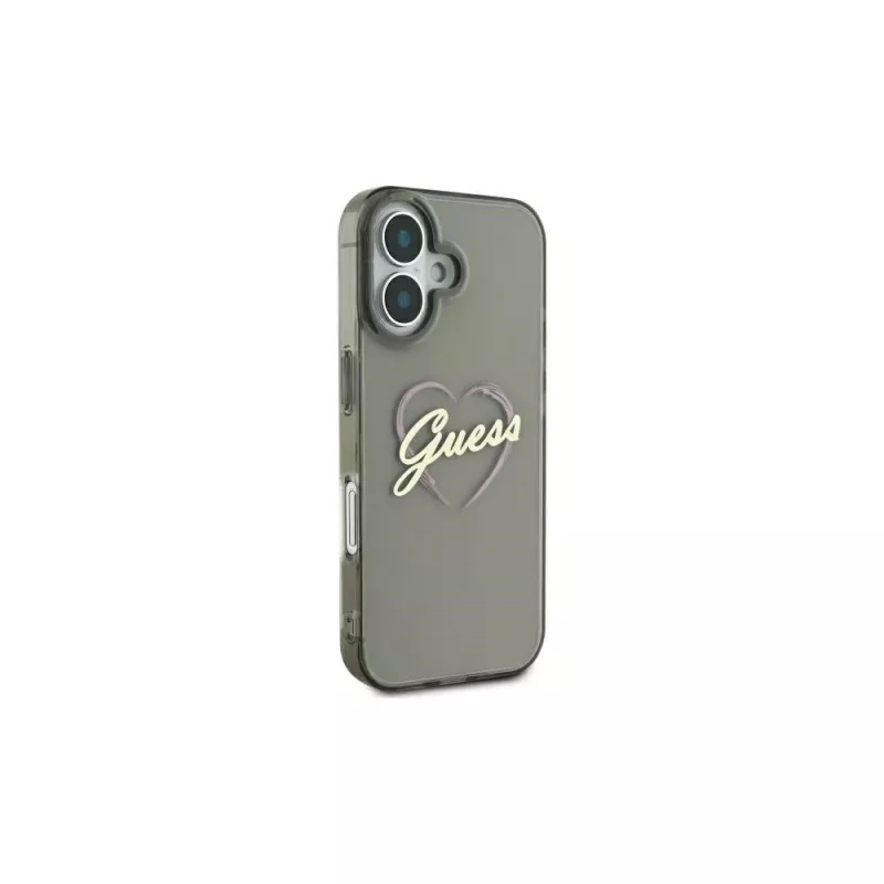 Guess GUHCP16SHCHGSPK hardcase voor iPhone 16 6,1 inch IML Heart zwart