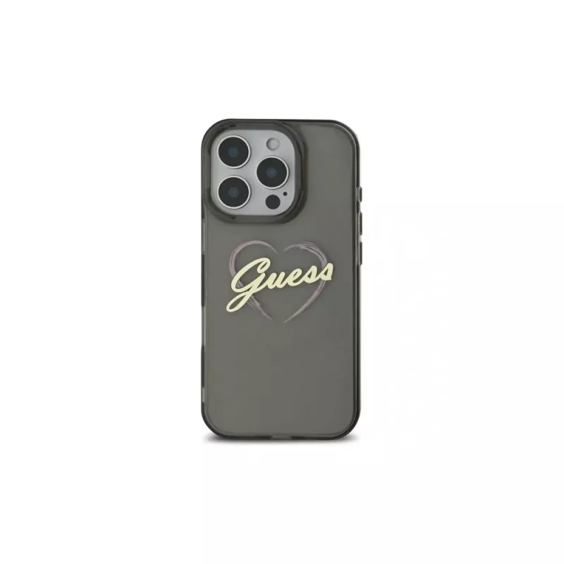 Guess GUHCP16XHCHGSPK iPhone 16 Pro Max 6.9 Hardcase IML Heart zwart
