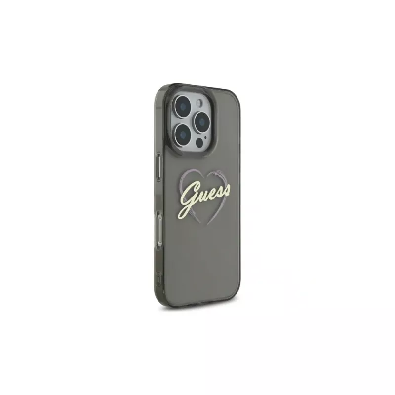Guess GUHCP16XHCHGSPK iPhone 16 Pro Max 6.9 Hardcase IML Heart zwart