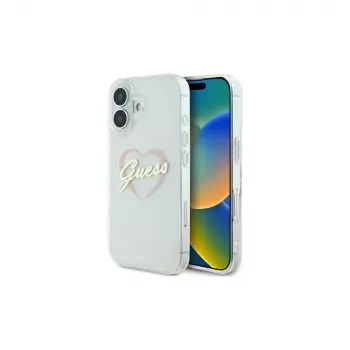 Guess GUHCP16SHCHGSPT hardcase voor Apple iPhone 16 6,1 inch transparant IML Heart