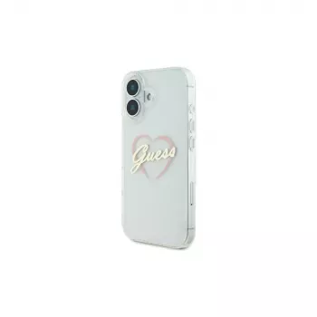 Guess GUHCP16SHCHGSPT hardcase voor Apple iPhone 16 6,1 inch transparant IML Heart