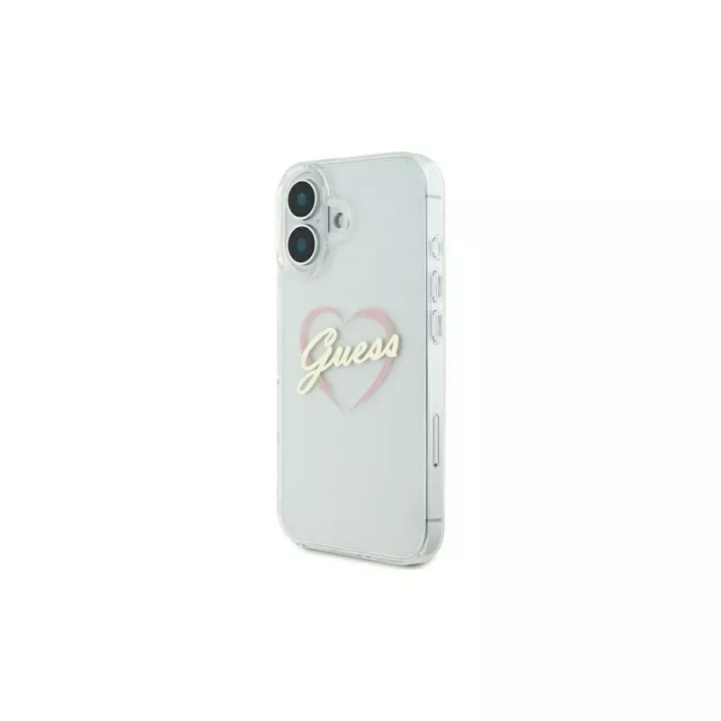 Guess GUHCP16SHCHGSPT hardcase voor Apple iPhone 16 6,1 inch transparant IML Heart