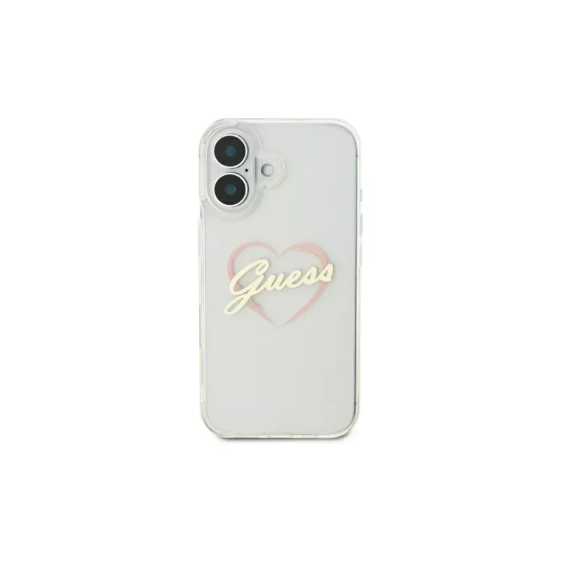 Guess GUHCP16SHCHGSPT hardcase voor Apple iPhone 16 6,1 inch transparant IML Heart