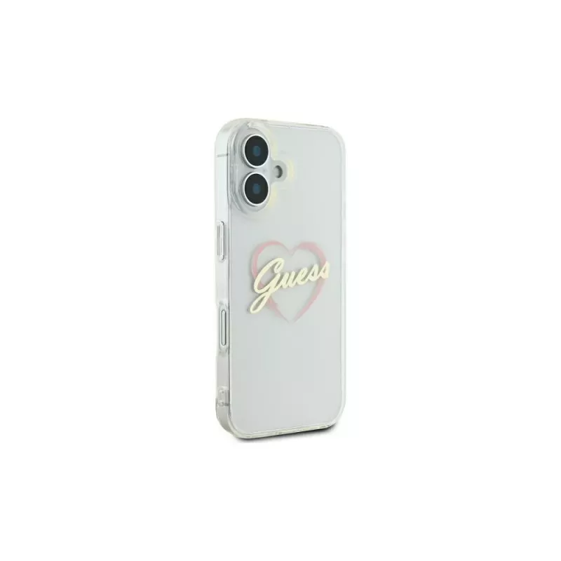 Guess GUHCP16SHCHGSPT hardcase voor Apple iPhone 16 6,1 inch transparant IML Heart
