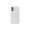 Guess GUHCP16MHCHGSPT Hardcase voor Apple iPhone 16 Plus, transparant, IML Heart-patroon