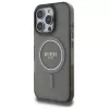 Guess GUHMP16LHFGEREK Hardcase IML Glitter Circle MagSafe voor iPhone 16 Pro 6.3 zwart