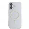 Guess GUHMP16SHFGERET iPhone 16 transparant Hardcase IML Glitter Circle MagSafe