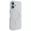 Guess GUHMP16MHFGERET iPhone 16 Plus 6,7 inch transparante hardcase IML Glitter Circle MagSafe