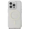 Guess Glitter Circle MagSafe hardcase voor Apple iPhone 16 Pro Max (6,9 inch) - transparant
