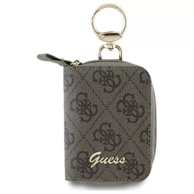 Guess kabeltas GUABP4DPTW bruin 4G Triangle van eco-leer, accessoire-organizer