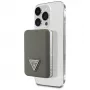 GUESS Grained Triangle draadloze powerbank 5000mAh 15W USB-C MagSafe bruin