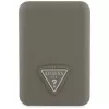 GUESS Grained Triangle draadloze powerbank 5000mAh 15W USB-C MagSafe bruin