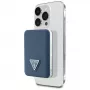 GUESS Grained Triangle draadloze powerbank 5000mAh 15W USB-C MagSafe blauw
