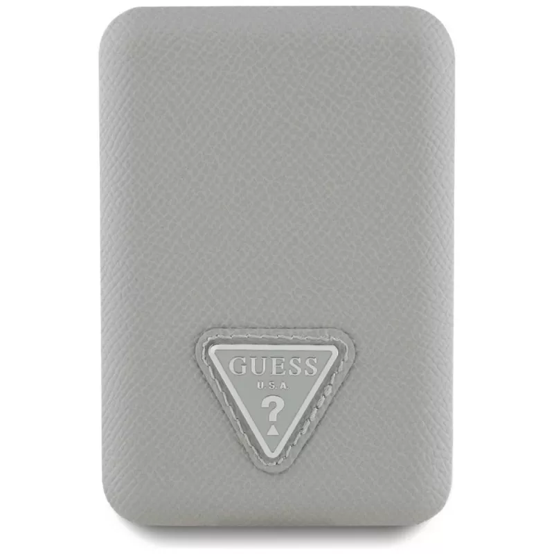 GUESS Grained Triangle draadloze powerbank 5000mAh 15W USB-C MagSafe beige