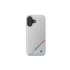 BMW M Carbon Tricolor Line hardcase voor iPhone 16 6,1 inch - grijs MagSafe