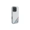 BMW M Carbon Tricolor Line hardcase voor iPhone 16 Pro 6,3 inch grijs MagSafe