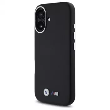 BMW BMHCP16S23PMWK iPhone 16 6,1 inch zwarte hardcase M Smooth Full Wrapped Metal