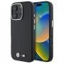 BMW M Smooth Full Wrapped Metal Hard Case voor Apple iPhone 16 Pro Max 6,9 inch zwart