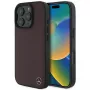 MERCEDES-BENZ hout-kunstleer hard case voor Apple iPhone 16 Pro Max 6,9 inch rood MagSafe
