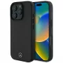Mercedes-Benz MEHMP16X23RBARK iPhone 16 Pro Max 6,9 inch zwarte hardcase gestructureerd en glad leer MagSafe