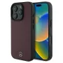 Mercedes-Benz MEHMP16L23RBARR hardcase voor iPhone 16 Pro 6,3 inch rood gestructureerd en glad leer MagSafe
