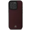 Mercedes-Benz MEHMP16L23RBARR hardcase voor iPhone 16 Pro 6,3 inch rood gestructureerd en glad leer MagSafe
