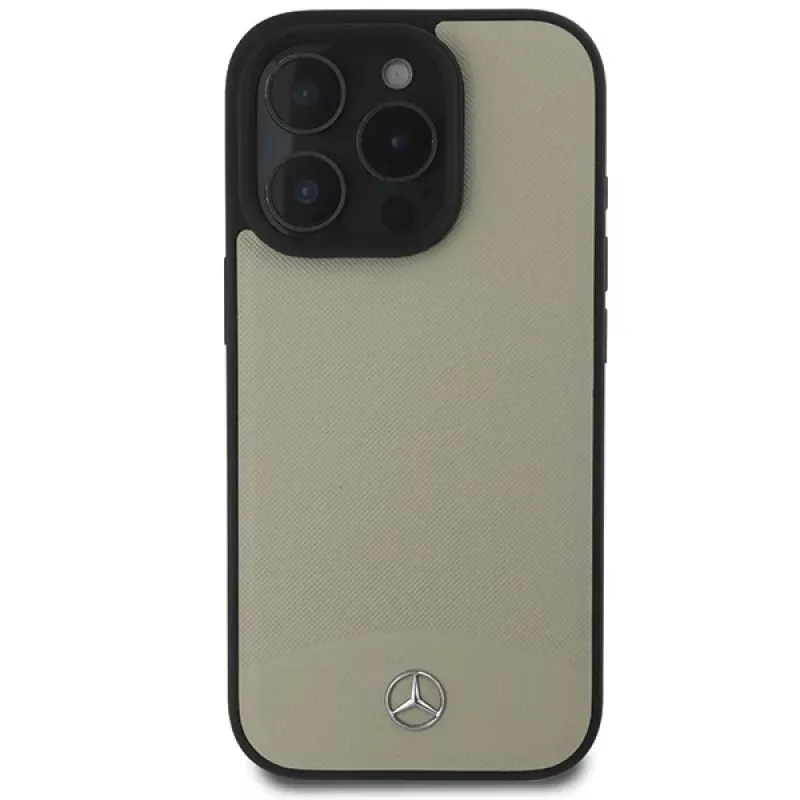 Mercedes-Benz MEHMP16X23RBARE iPhone 16 Pro Max 6,9 inch beige hardcase MB gestructureerd en glad leer MagSafe