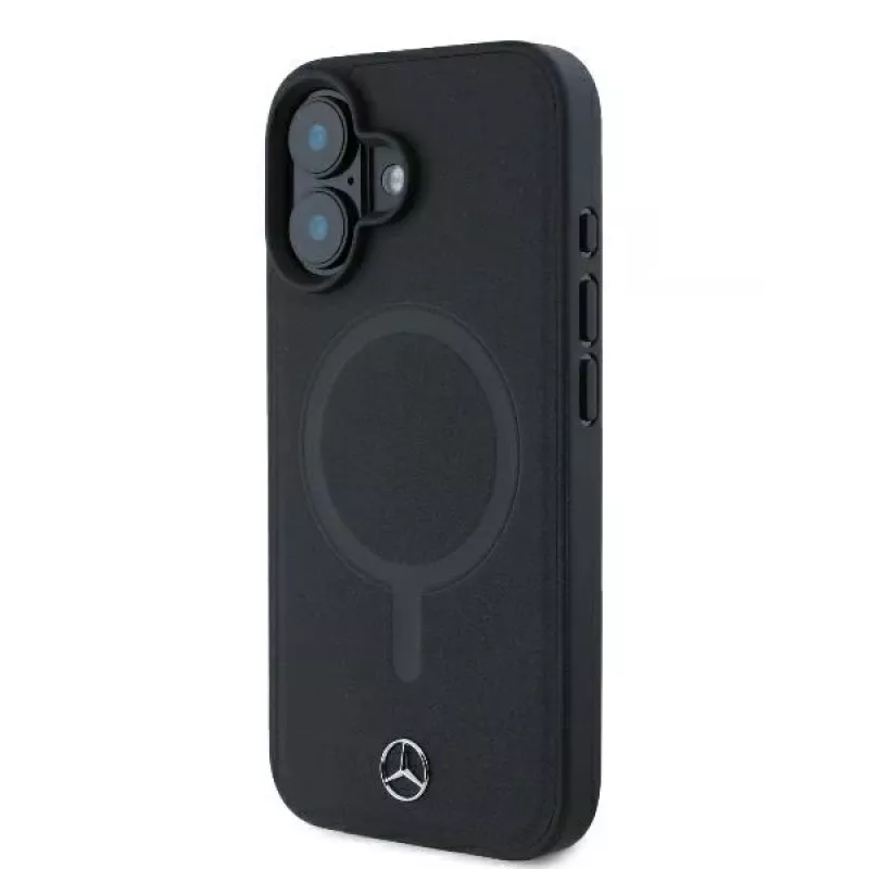 Mercedes-Benz MEHMP16M23RCMK iPhone 16 Plus 6,7 inch zwarte hardcase glad leer MagSafe