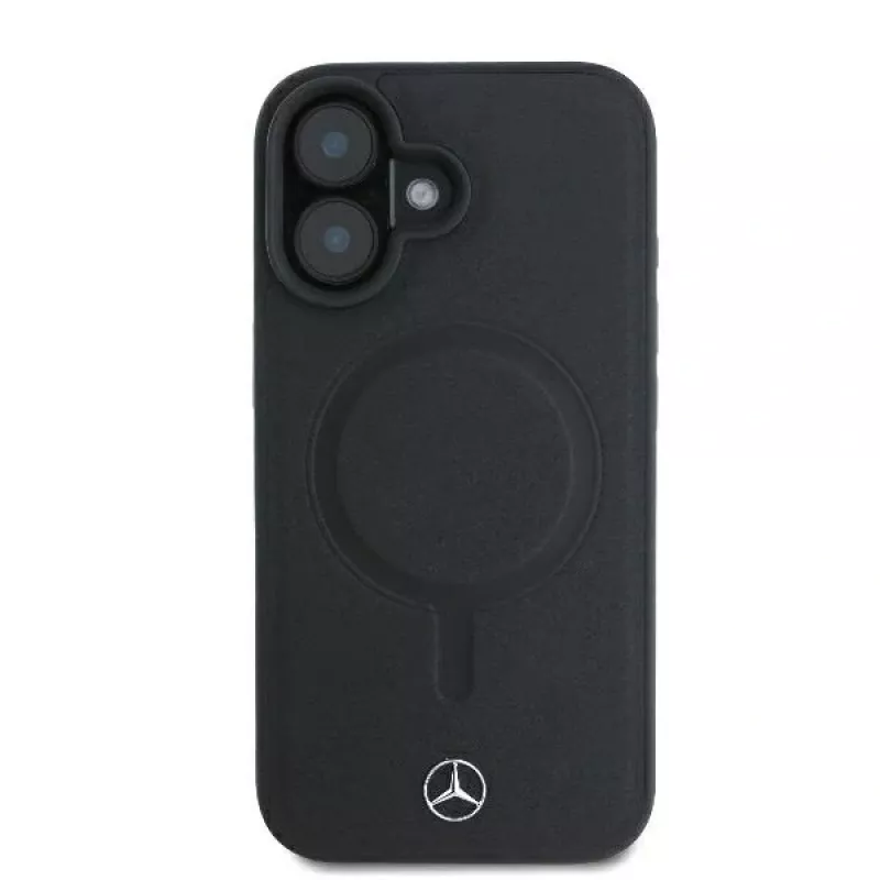 Mercedes-Benz MEHMP16M23RCMK iPhone 16 Plus 6,7 inch zwarte hardcase glad leer MagSafe