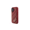 Karl Lagerfeld Quilted Signature case voor iPhone 16, rood