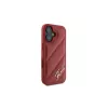 Karl Lagerfeld Quilted Signature case voor iPhone 16, rood